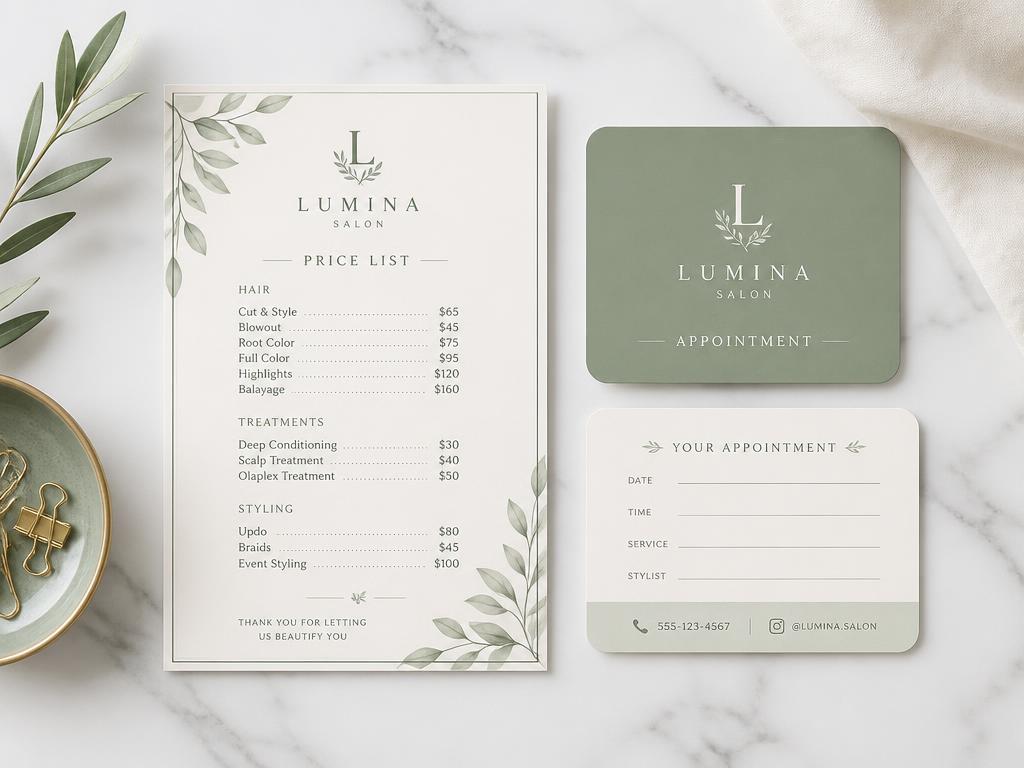 Salon, Barber & Beauty Brand Pack template mockup