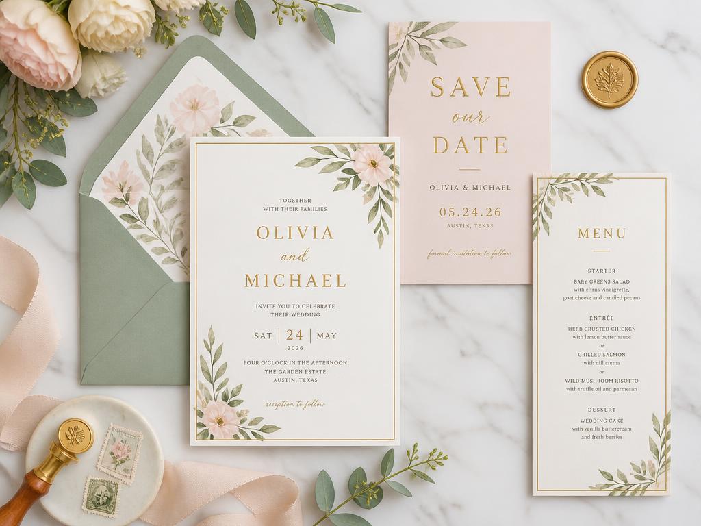 Wedding Stationery Pack template mockup
